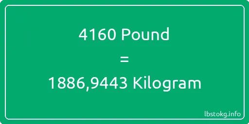 4160 Pound için Kilogram - 4160 Pound için Kilogram