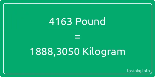 4163 Pound için Kilogram - 4163 Pound için Kilogram