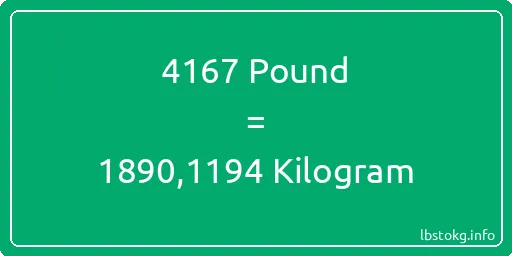 4167 Pound için Kilogram - 4167 Pound için Kilogram