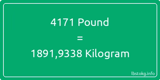 4171 Pound için Kilogram - 4171 Pound için Kilogram