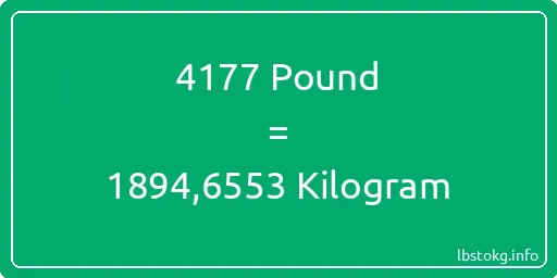 4177 Pound için Kilogram - 4177 Pound için Kilogram