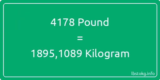 4178 Pound için Kilogram - 4178 Pound için Kilogram