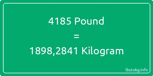 4185 Pound için Kilogram - 4185 Pound için Kilogram