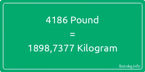 4186 Pound için Kilogram - 4186 Pound için Kilogram