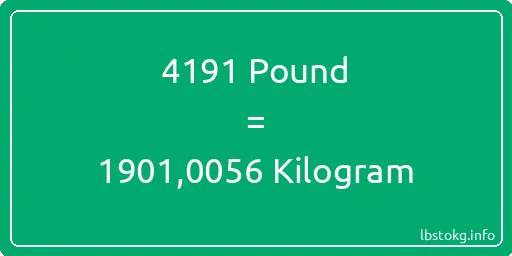 4191 Pound için Kilogram - 4191 Pound için Kilogram