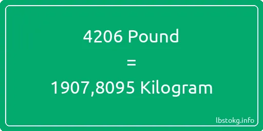 4206 Pound için Kilogram - 4206 Pound için Kilogram