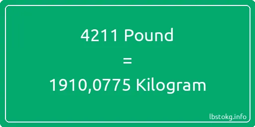 4211 Pound için Kilogram - 4211 Pound için Kilogram