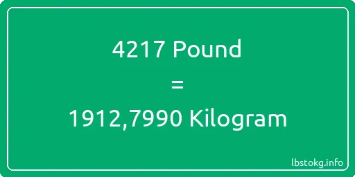 4217 Pound için Kilogram - 4217 Pound için Kilogram