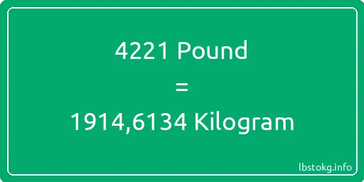 4221 Pound için Kilogram - 4221 Pound için Kilogram