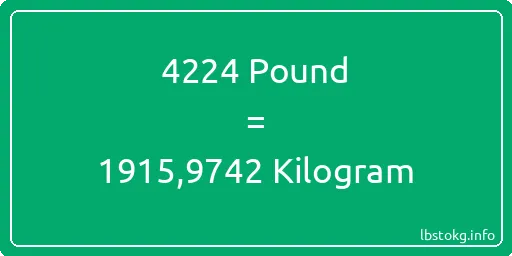 4224 Pound için Kilogram - 4224 Pound için Kilogram