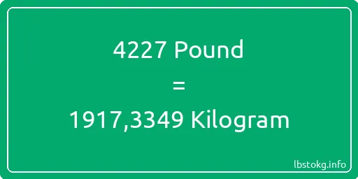 4227 Pound için Kilogram - 4227 Pound için Kilogram