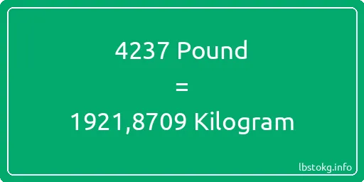 4237 Pound için Kilogram - 4237 Pound için Kilogram