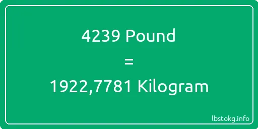 4239 Pound için Kilogram - 4239 Pound için Kilogram