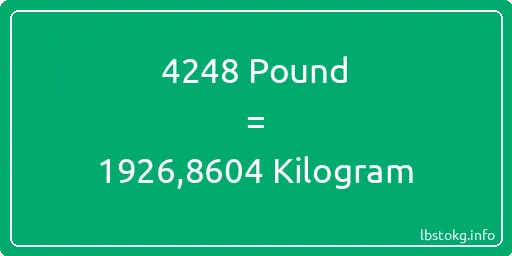 4248 Pound için Kilogram - 4248 Pound için Kilogram