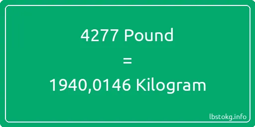 4277 Pound için Kilogram - 4277 Pound için Kilogram