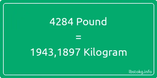 4284 Pound için Kilogram - 4284 Pound için Kilogram