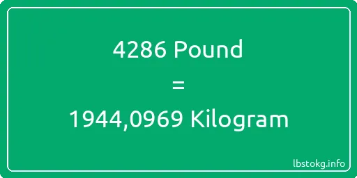 4286 Pound için Kilogram - 4286 Pound için Kilogram