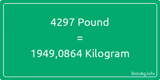 4297 Pound için Kilogram - 4297 Pound için Kilogram