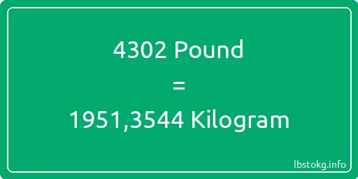 4302 Pound için Kilogram - 4302 Pound için Kilogram