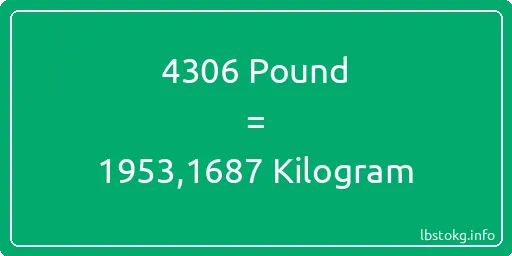 4306 Pound için Kilogram - 4306 Pound için Kilogram