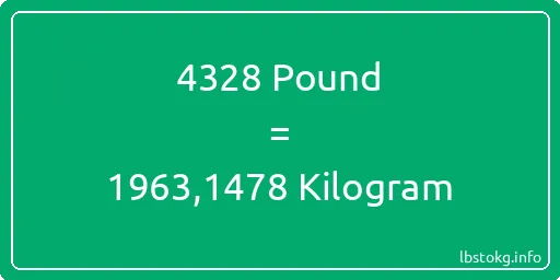 4328 Pound için Kilogram - 4328 Pound için Kilogram