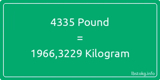 4335 Pound için Kilogram - 4335 Pound için Kilogram