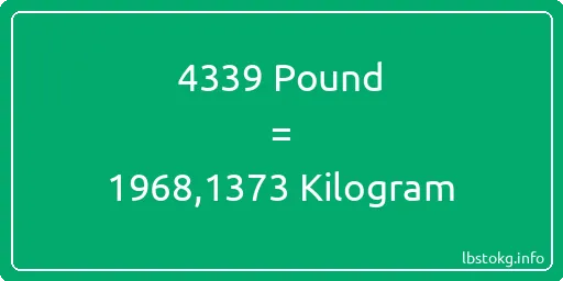 4339 Pound için Kilogram - 4339 Pound için Kilogram