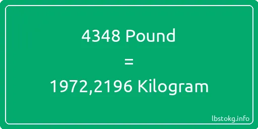 4348 Pound için Kilogram - 4348 Pound için Kilogram