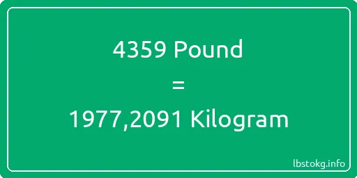 4359 Pound için Kilogram - 4359 Pound için Kilogram