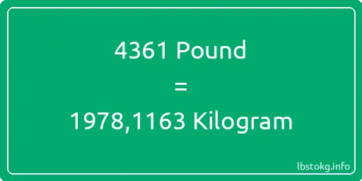 4361 Pound için Kilogram - 4361 Pound için Kilogram