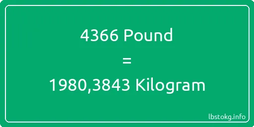 4366 Pound için Kilogram - 4366 Pound için Kilogram