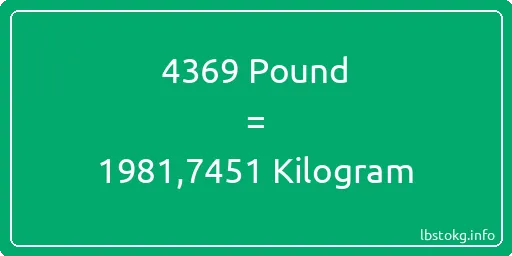 4369 Pound için Kilogram - 4369 Pound için Kilogram