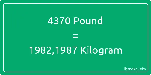 4370 Pound için Kilogram - 4370 Pound için Kilogram