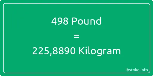 498 Pound için Kilogram - 498 Pound için Kilogram