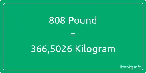 808 Pound için Kilogram - 808 Pound için Kilogram