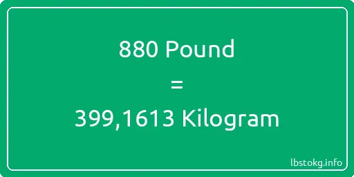 880 Pound için Kilogram - 880 Pound için Kilogram