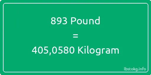 893 Pound için Kilogram - 893 Pound için Kilogram