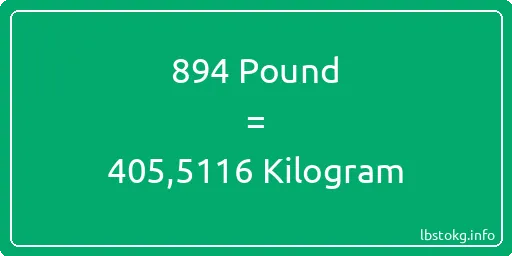 894 Pound için Kilogram - 894 Pound için Kilogram