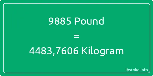 9885 Pound için Kilogram - 9885 Pound için Kilogram