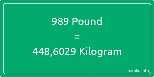 989 Pound için Kilogram - 989 Pound için Kilogram