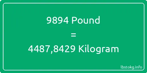 9894 Pound için Kilogram - 9894 Pound için Kilogram