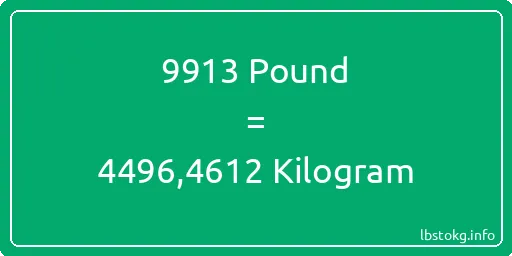 9913 Pound için Kilogram - 9913 Pound için Kilogram