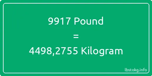 9917 Pound için Kilogram - 9917 Pound için Kilogram