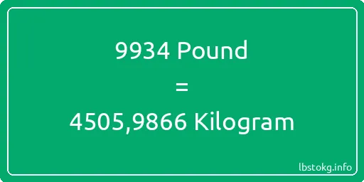 9934 Pound için Kilogram - 9934 Pound için Kilogram