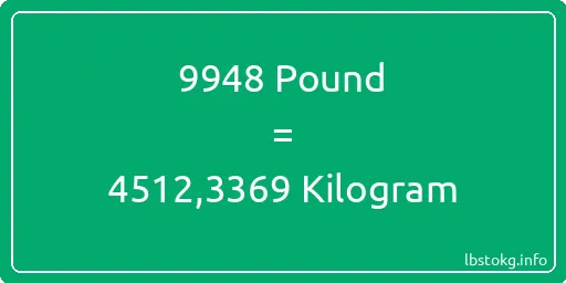 9948 Pound için Kilogram - 9948 Pound için Kilogram