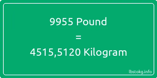 9955 Pound için Kilogram - 9955 Pound için Kilogram